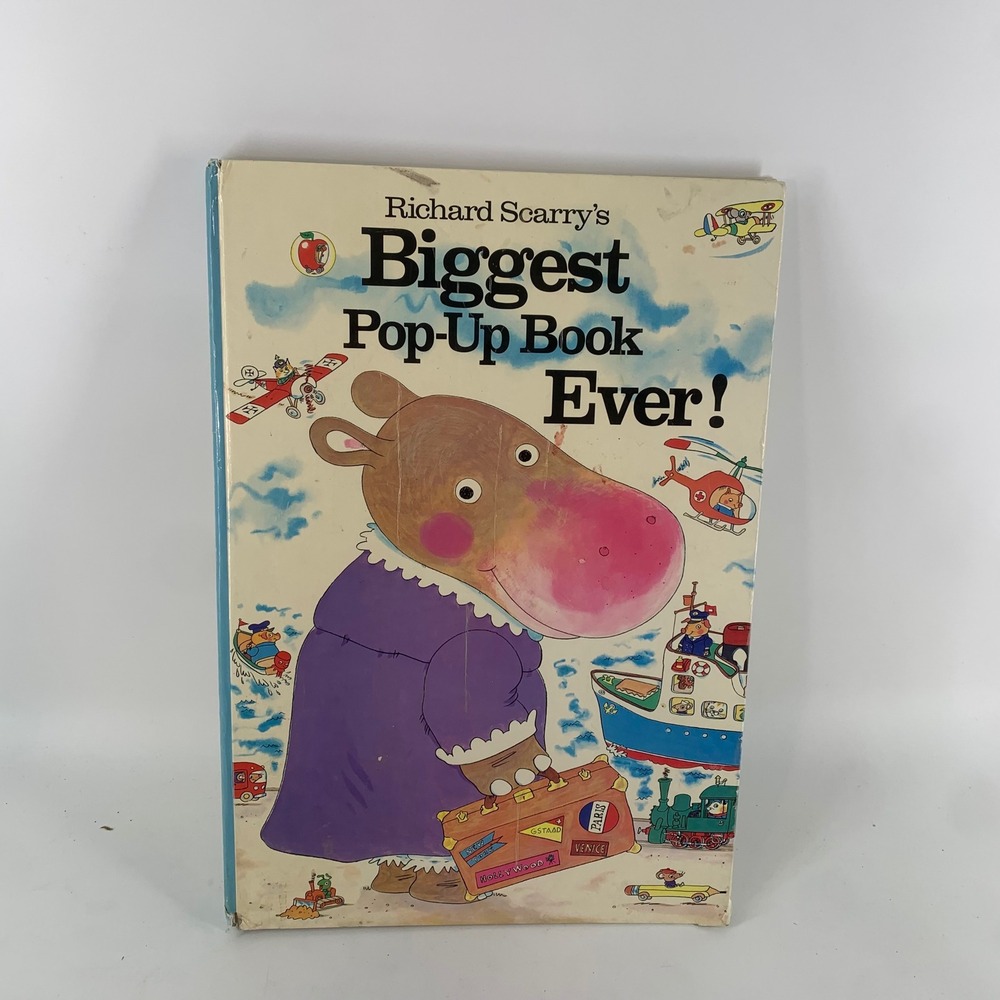 Richard Scarry's Biggest Pop-Up Book Ever! 1992 Golden Books Hardcover Busytown
